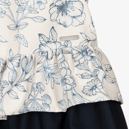 Jessie and James London-Кремово-синее платье с цветами | Childrensalon Outlet