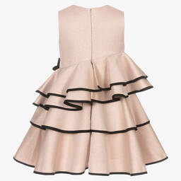 Jessie and James London-Metallic Pink Jacquard Dress | Childrensalon Outlet