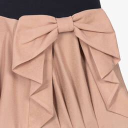 Jessie and James London-Navy Blue & Pink Jacquard Dress | Childrensalon Outlet