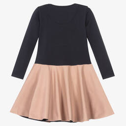 Jessie and James London-Navy Blue & Pink Jacquard Dress | Childrensalon Outlet