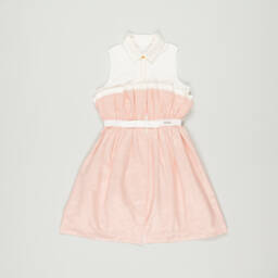 Jessie and James London-Preloved Girls Pink Striped Cotton Dress (12 years) | Childrensalon Outlet