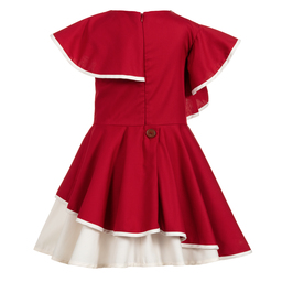 Jessie and James London-Red Ruffled Cotton Dress | Childrensalon Outlet