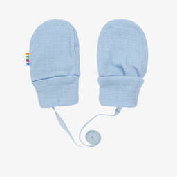 جوها-قفازات صوف مارينو لون أزرق فاتح للأطفال | Childrensalon Outlet