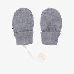 جوها-قفازات صوف مارينو لون رمادي للأطفال | Childrensalon Outlet