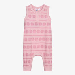 Joha-Pink Merino Wool Romper Suit | Childrensalon Outlet