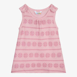 Joha-Pink Wool Baby Pinafore Dress | Childrensalon Outlet