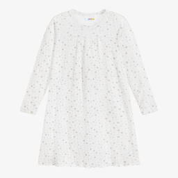 جوها-قميص نوم قطن عضوي لون أبيض للبنات | Childrensalon Outlet