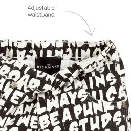 John Richmond JR-Boys Black Denim Logo Shorts | Childrensalon Outlet