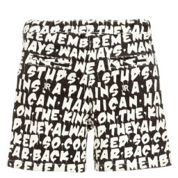 John Richmond JR-Boys Black Denim Logo Shorts | Childrensalon Outlet