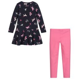 Joules-Blue & Pink Cotton Dress Set | Childrensalon Outlet