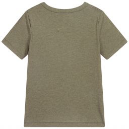 جولز-تيشيرت قطن لون أخضر كاكي للأولاد | Childrensalon Outlet