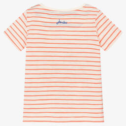جولز-تيشيرت قطن مقلم لون برتقالي وعاجي للمواليد | Childrensalon Outlet