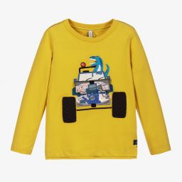 جولز-توب قطن جيرسي لون أصفر داكن للأولاد | Childrensalon Outlet