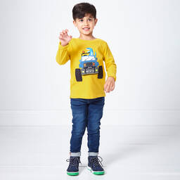 جولز-توب قطن جيرسي لون أصفر داكن للأولاد | Childrensalon Outlet