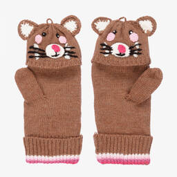 جولز-طقم قبعة محبوك لون بني للبنات | Childrensalon Outlet