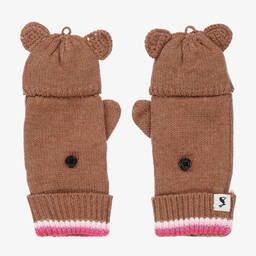 جولز-طقم قبعة محبوك لون بني للبنات | Childrensalon Outlet