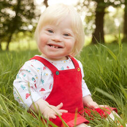 Joyday-Baby Girls Red Woodland Dungarees Set | Childrensalon Outlet