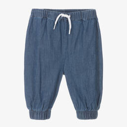 Joyday-Blue Chambray Baby Trousers | Childrensalon Outlet