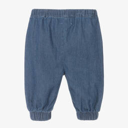 Joyday-Blue Chambray Baby Trousers | Childrensalon Outlet