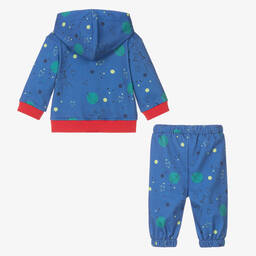 Joyday-Blue Cotton Planet & Stars Baby Tracksuit | Childrensalon Outlet