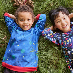 Joyday-Синий хлопковый свитшот с планетами и звездами | Childrensalon Outlet