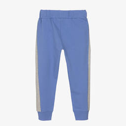 Joyday-Blue & Grey Cotton Colourblock Joggers | Childrensalon Outlet