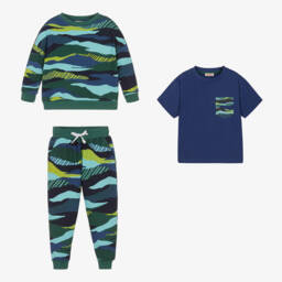 Joyday-Футболка и сине-зеленый спортивный костюм из хлопка | Childrensalon Outlet