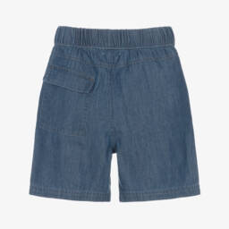 Joyday-Boys Chambray Cotton Blue Shorts | Childrensalon Outlet