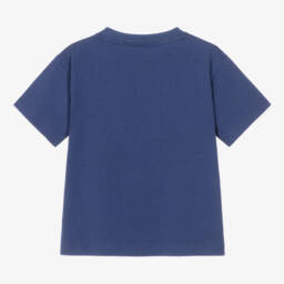 Joyday-Boys Cotton Blue Graphic Tee | Childrensalon Outlet