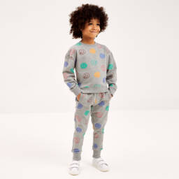 Joyday-Boys Grey Smiley Joggers | Childrensalon Outlet