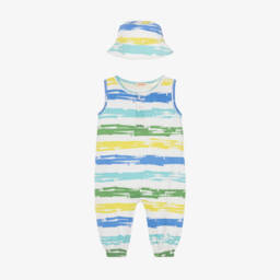 Joyday-طقم أفرول رومبر أطفال ولادي قطن لون عاجي | Childrensalon Outlet