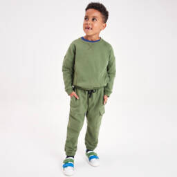 Joyday-Зеленые джоггеры из хлопкового джерси | Childrensalon Outlet