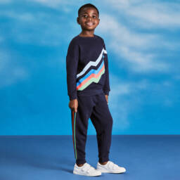 Joyday-Boys Vibrant Blue Zigzag Set | Childrensalon Outlet