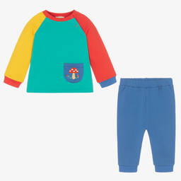 Joyday-Colourblock Cotton Baby Tracksuit | Childrensalon Outlet