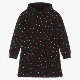Joyday-Girls Black Cotton Hoodie Dress | Childrensalon Outlet