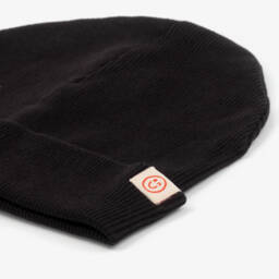 Joyday-Girls Black Ribbed Knit Cap | Childrensalon Outlet