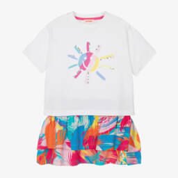 Joyday-Girls Blush Cotton Artful Skirt Ensemble | Childrensalon Outlet