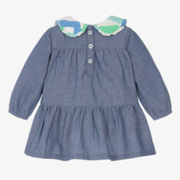 Joyday-Синее платье из шамбре для малышек | Childrensalon Outlet