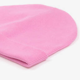 Joyday-Girls Cotton Pink Ribbed Beanie | Childrensalon Outlet