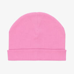 Joyday-Girls Cotton Pink Ribbed Beanie | Childrensalon Outlet