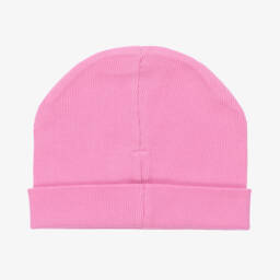 Joyday-Girls Cotton Pink Ribbed Beanie | Childrensalon Outlet