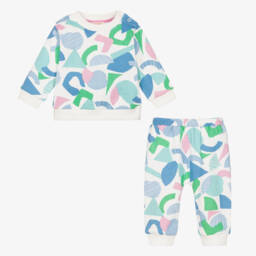 Joyday-Girls Cotton Track Set in Blue | Childrensalon Outlet