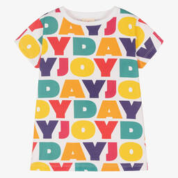 Joyday-Кремовая футболка из хлопка для девочек | Childrensalon Outlet