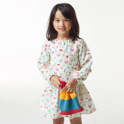 Joyday-فستان قطن تويل لون عاجي | Childrensalon Outlet