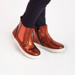 جويداي-بوت جلد لون برتقالي للبنات | Childrensalon Outlet