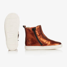 جويداي-بوت جلد لون برتقالي للبنات | Childrensalon Outlet