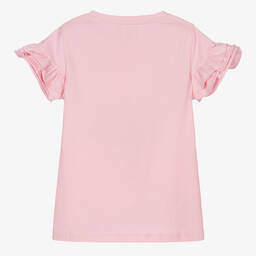 Joyday-Girls Pink Cotton T-Shirt | Childrensalon Outlet
