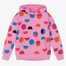 Joyday-Розовая хлопковая худи с кругами для девочек | Childrensalon Outlet