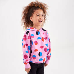 Joyday-Розовая хлопковая худи с кругами для девочек | Childrensalon Outlet
