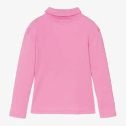 Joyday-Girls Pink Ribbed Roll Neck Top | Childrensalon Outlet
